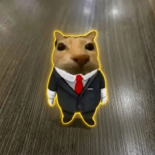 The $PURRPS mascot, a cat in a business suit